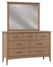 Amish Atlantic 7 Drawer Dresser with Mirror