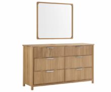 Amish Reseda 6 Drawer Dresser with Mirror