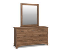 Amish Copper Mill Dresser with Mirror