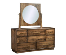 Amish Java Dresser with Mirror
