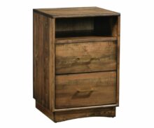 Amish Java 2 Drawer Nightstand