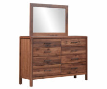 Amish Laura Lynn 8 Drawer Dresser with Mirror