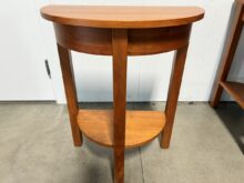 LIVING ROOM: Pemberley Half Round Table