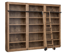 Amish Lexus Rolling Ladder and Bookcase